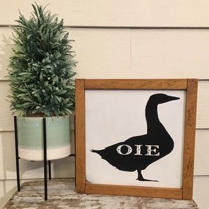 Handcrafted Painted Wood Sign French “Oie” Goose